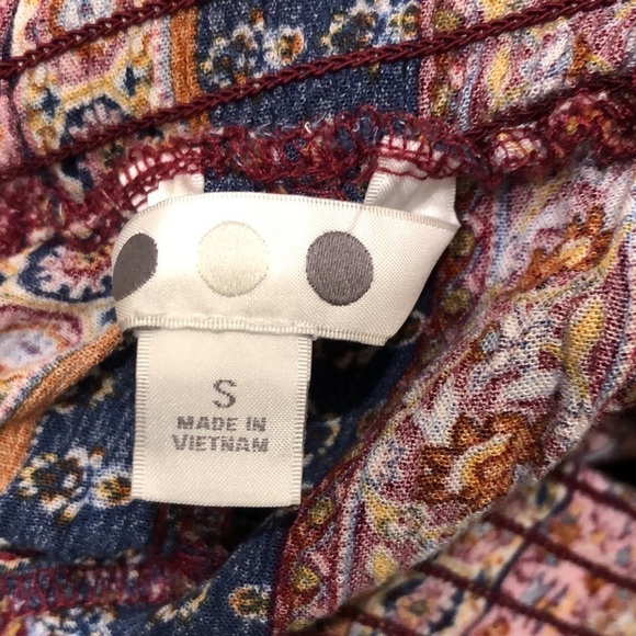 Three Dots Wide Leg Pants Size Small Multicolor Tribal Print - Picture 9 of 10